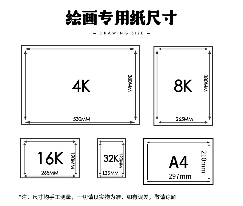 绘画用纸的大小分类画画纸的规格有哪些