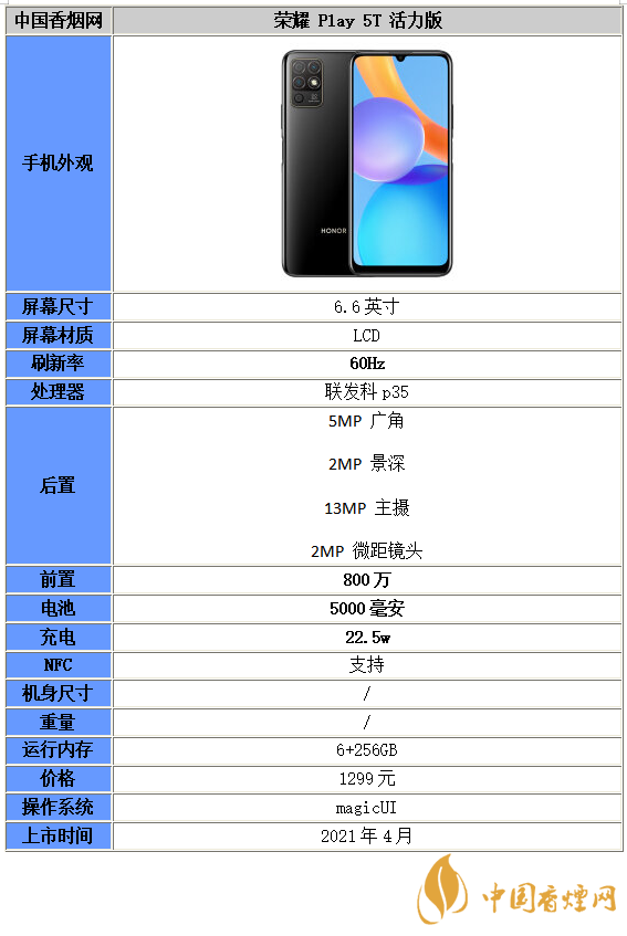 荣耀play5t对比小米note10