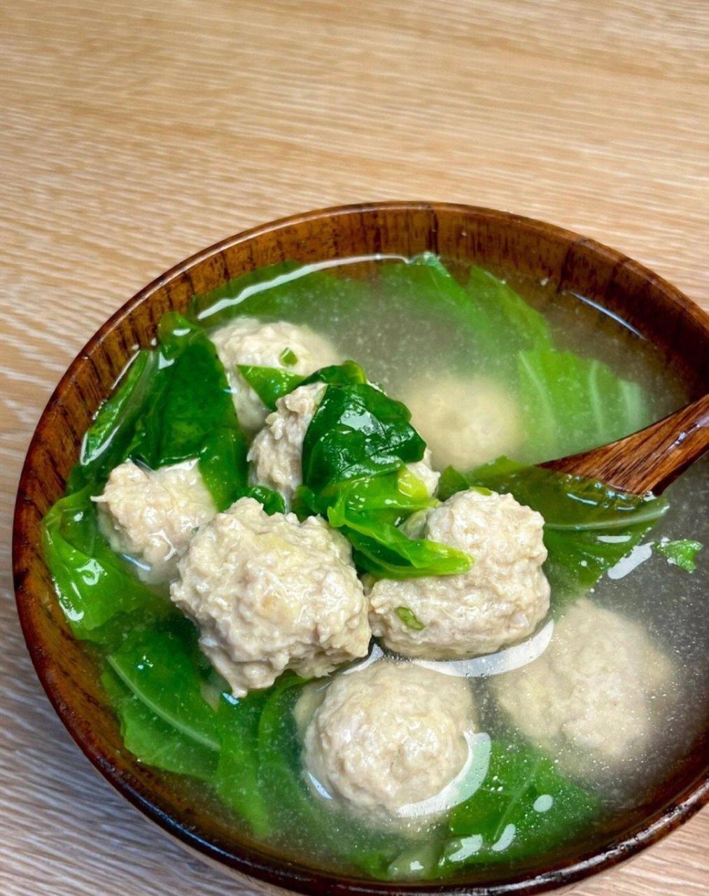 健身减脂:青菜鱼丸汤,管饱_生鲜食品