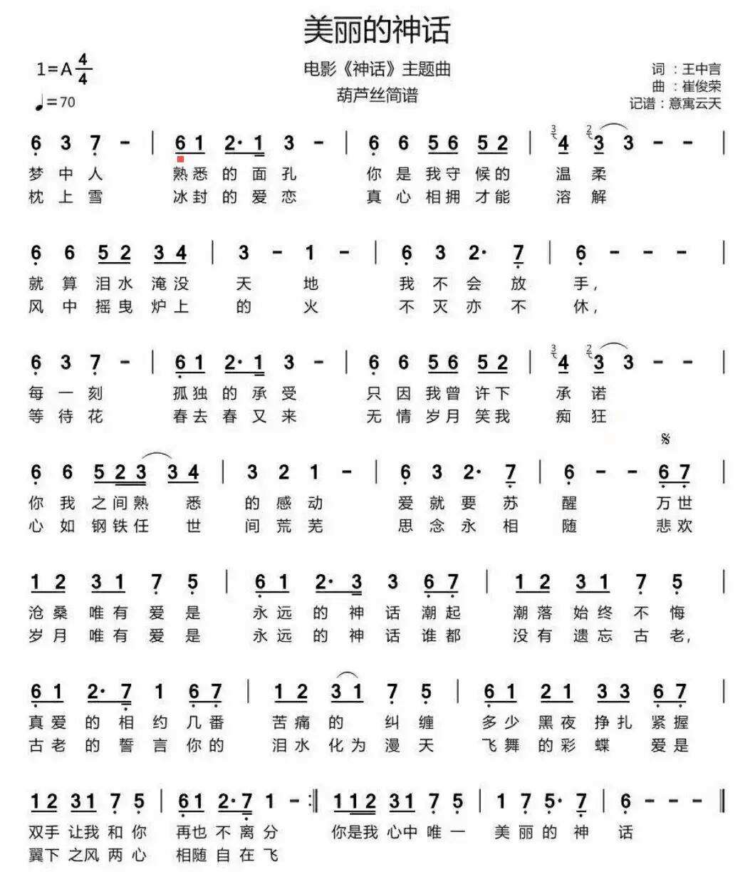 胡歌主演的电视剧神话的主题曲和尾曲的歌名是什么?
