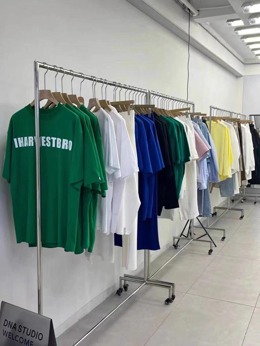 服装店落地展示架中岛服装展示架精品双杠杆架服装店货架