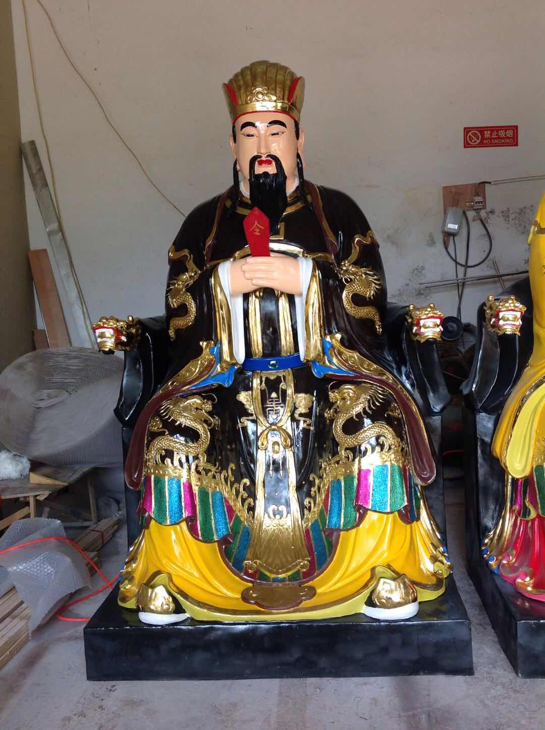 东方鬼帝蔡郁垒西方鬼帝赵文和南方鬼帝杜子仁树脂佛像