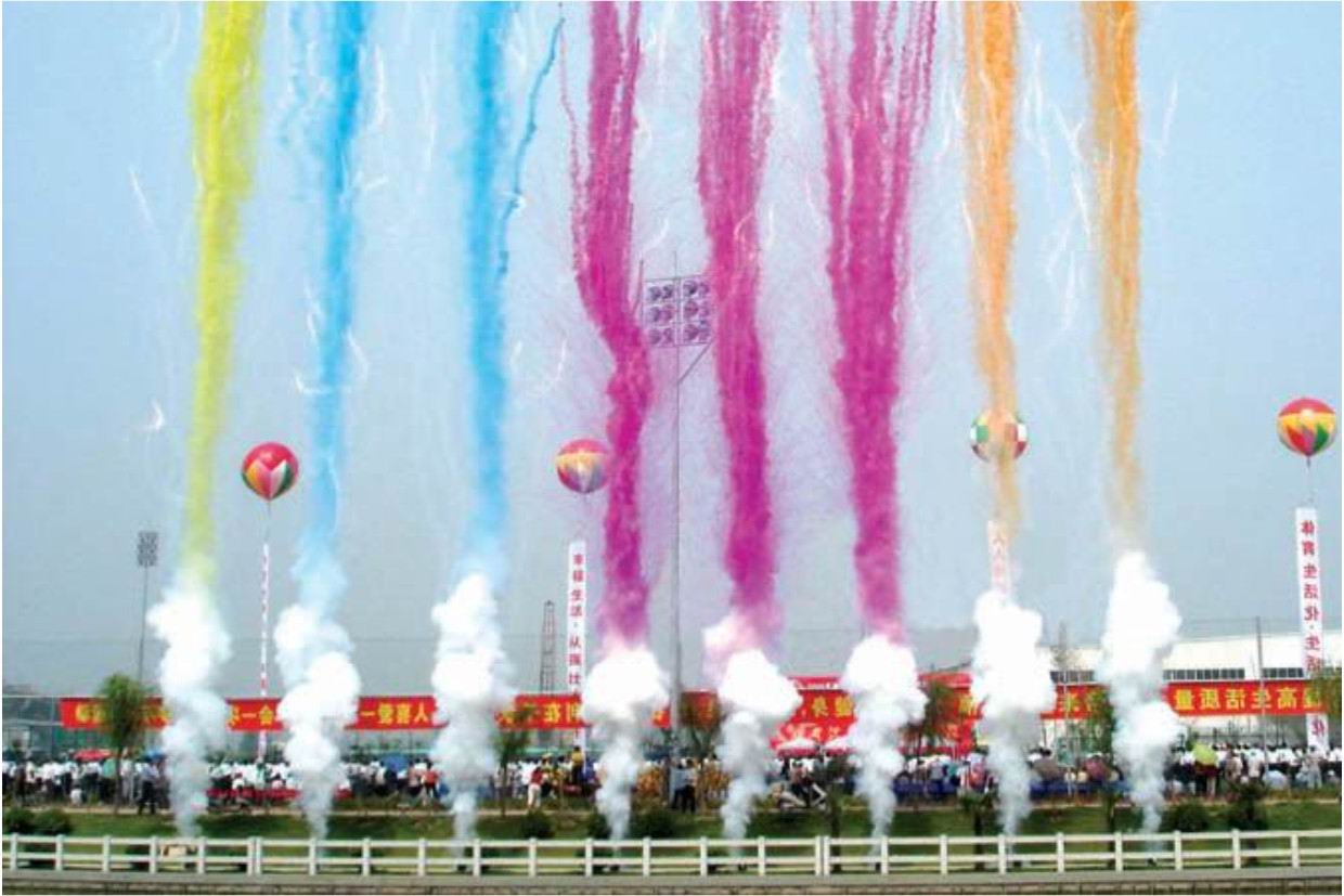 彩烟、航模拉烟、烟蛋、烟球、烟管、庆典彩烟、日景彩