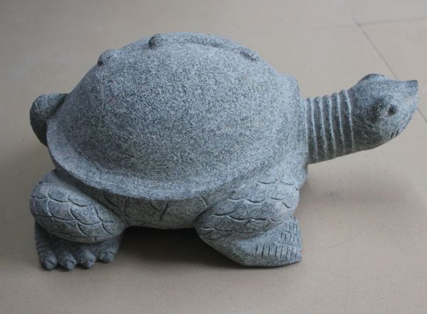 古代瑞兽青石龙龟传统工艺原雕石头乌龟长度2.5尺