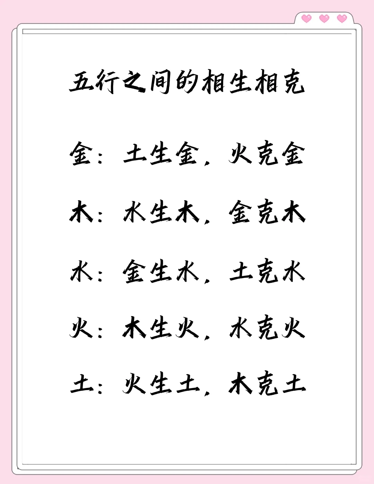 五行相生相克查询表让你轻松掌握五行相生相克关系