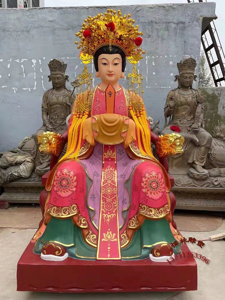 骊山老母神像道教神话传说黎山老母神像寺庙女娲娘娘神像
