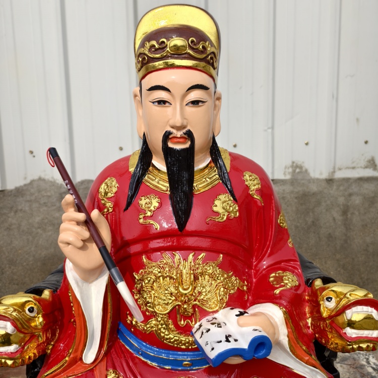梓潼帝君神像文昌君塑像朱衣星君彩绘纯阳帝君佛像