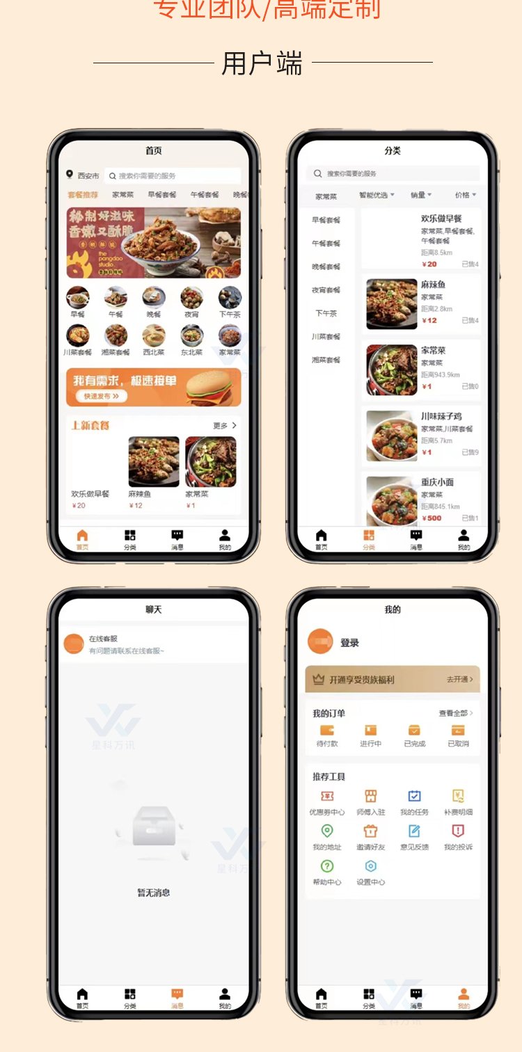 餐饮小程序系统开发(平台搭建、APP、软件开发)