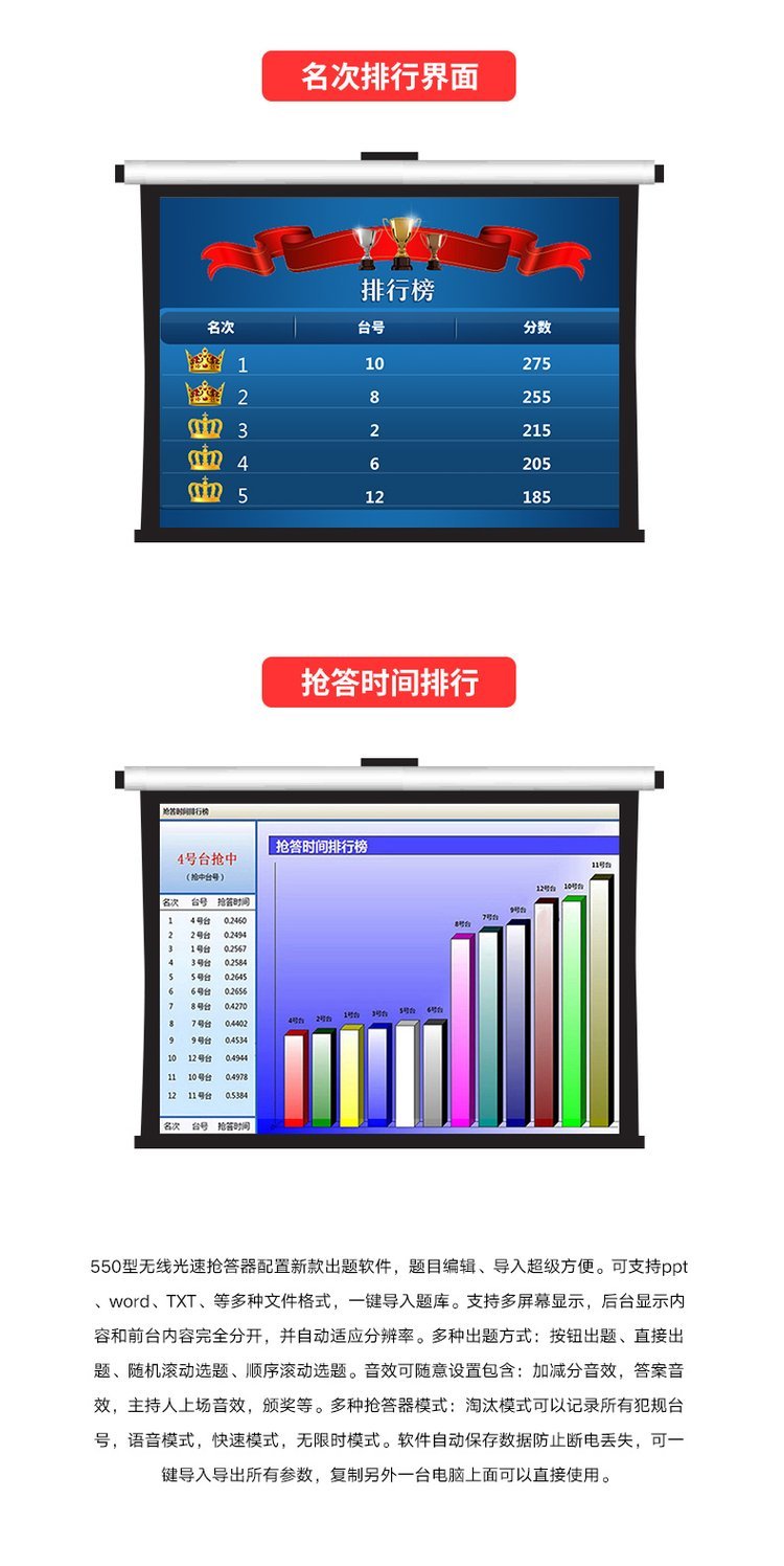 知识竞赛抢答题软件多功能知识竞赛抢答器互动软件