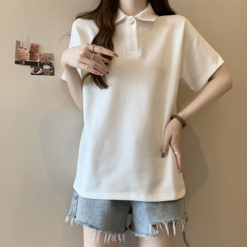 Z65供应休闲纯棉女式圆领短袖T恤全棉针织T恤