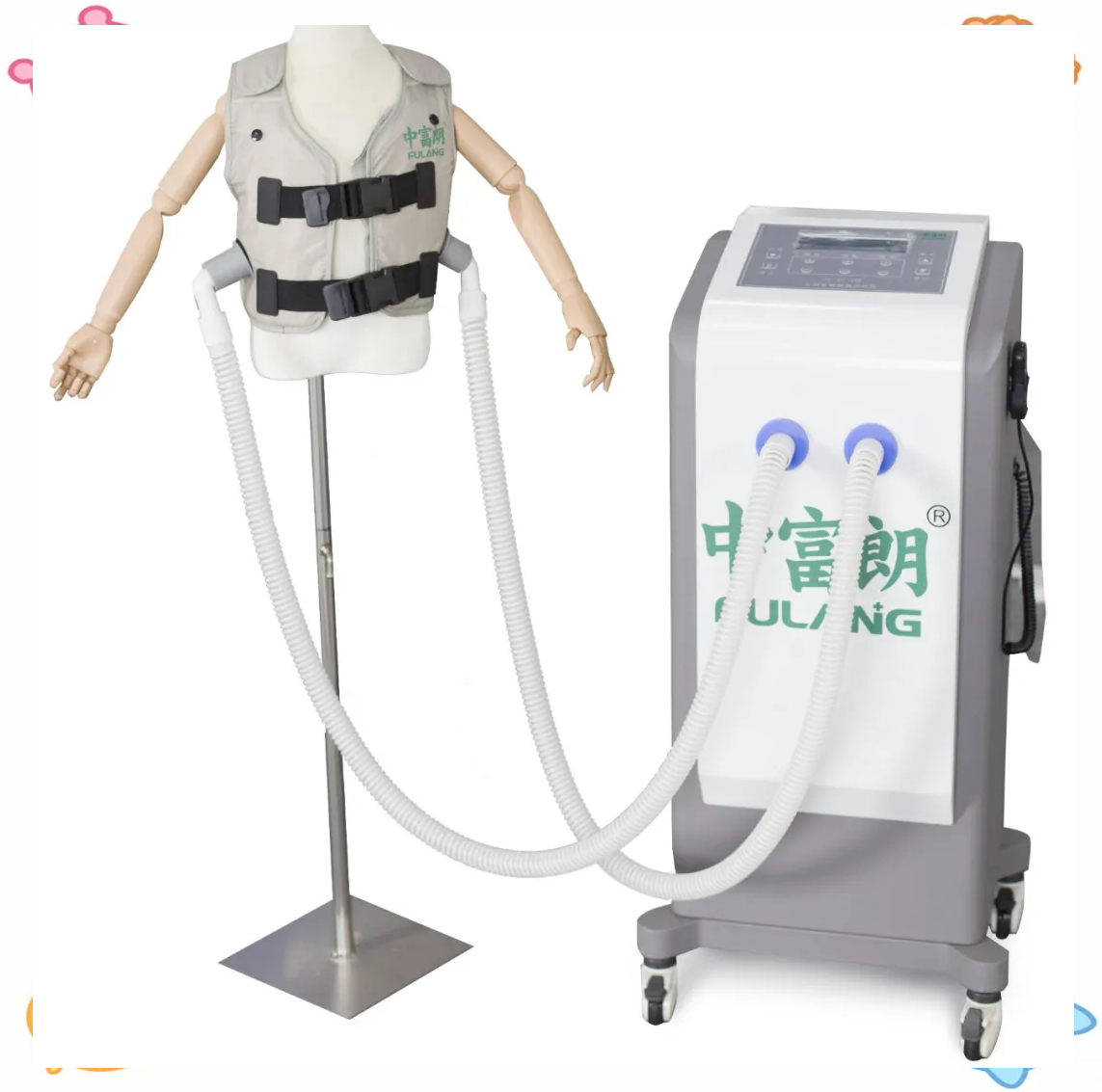 气动式高频振荡排痰机背心式排痰仪全胸振动排痰视频