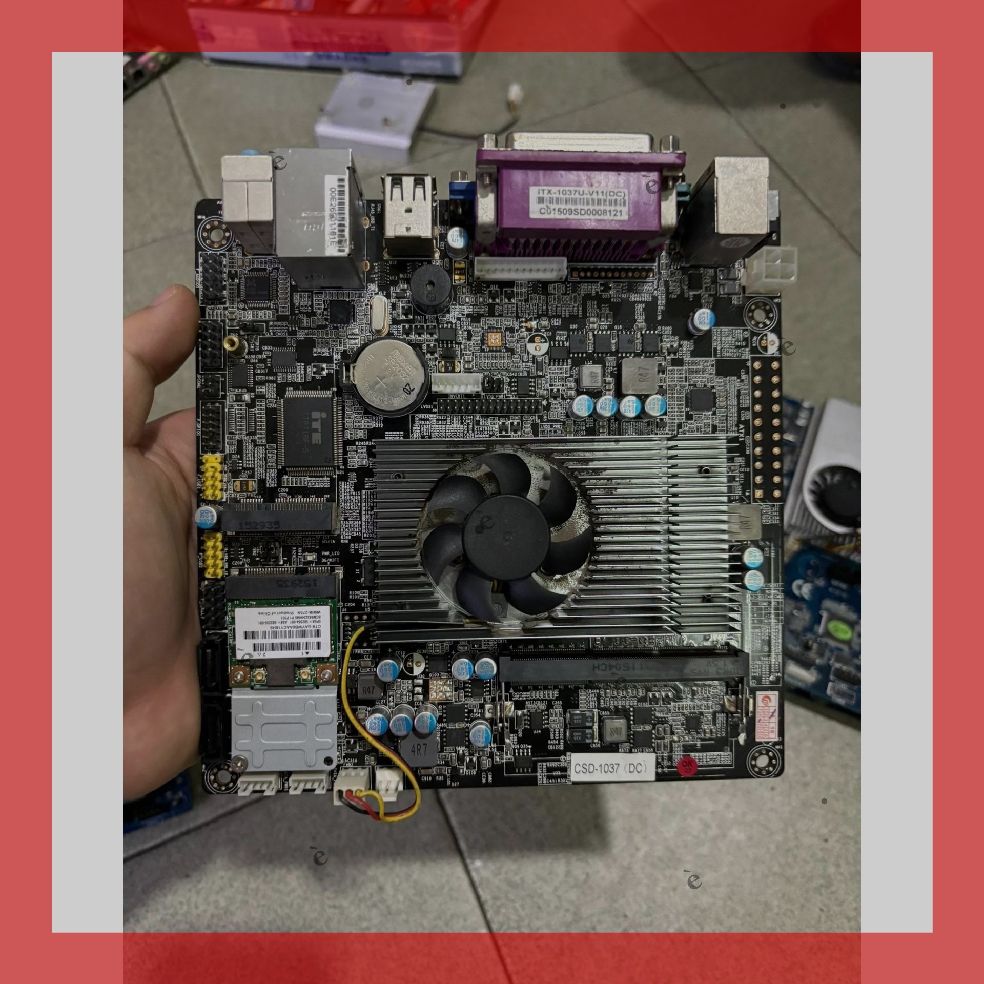1037U工控主板2COMHTPC一体机主板超薄主板