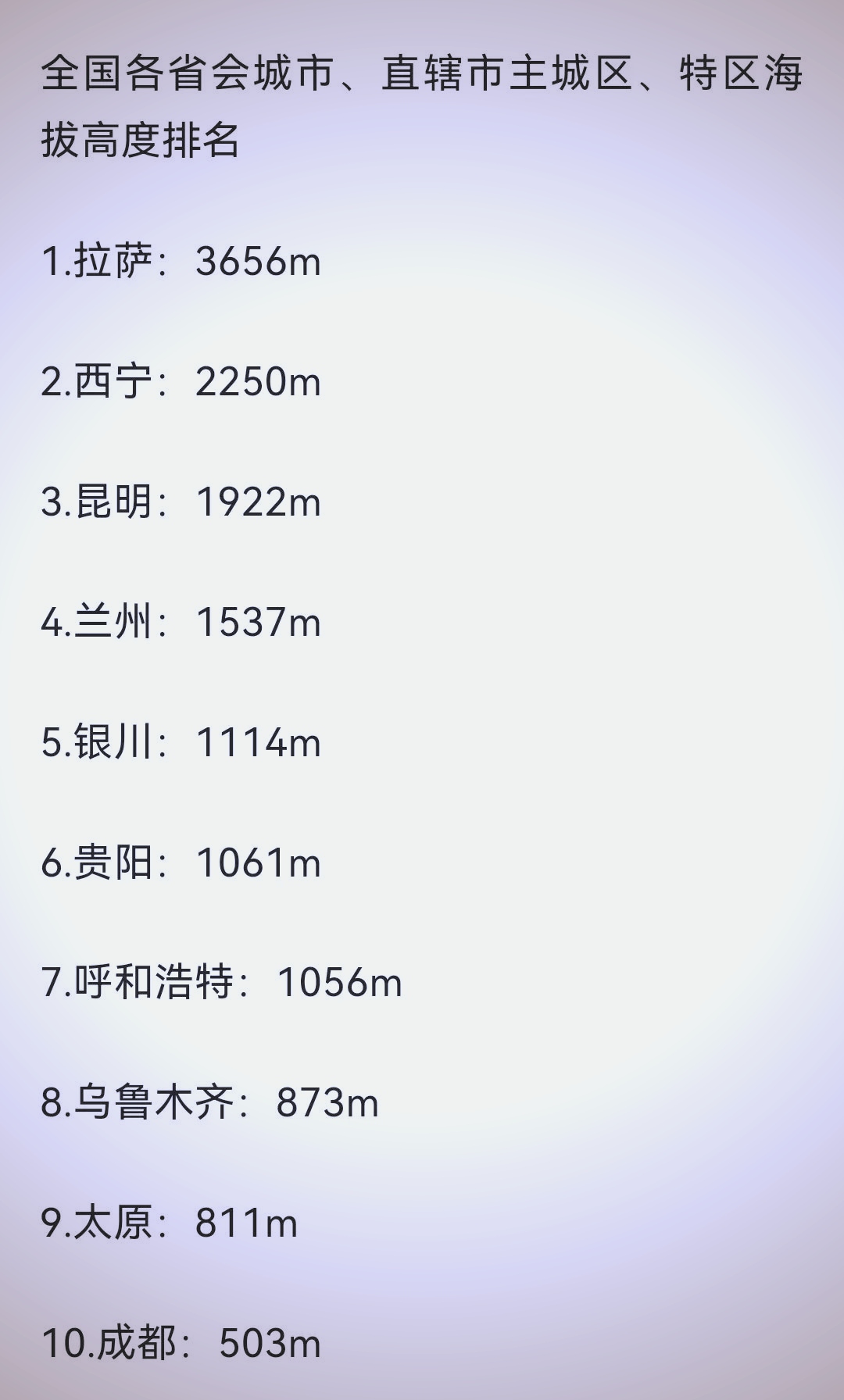 内蒙古海拔多少米高,气压多少?