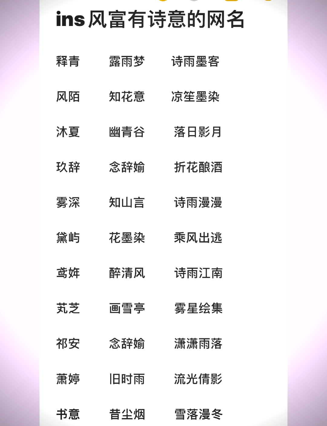 2020可爱游戏名字萌萌哒女