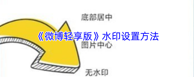 微博照片的水印怎么设置