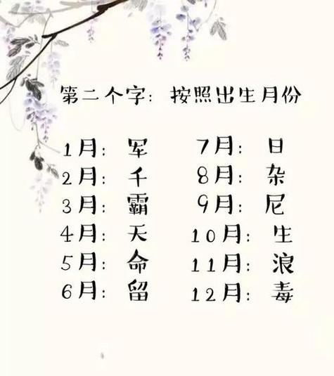生辰八字取名字大全免费查询