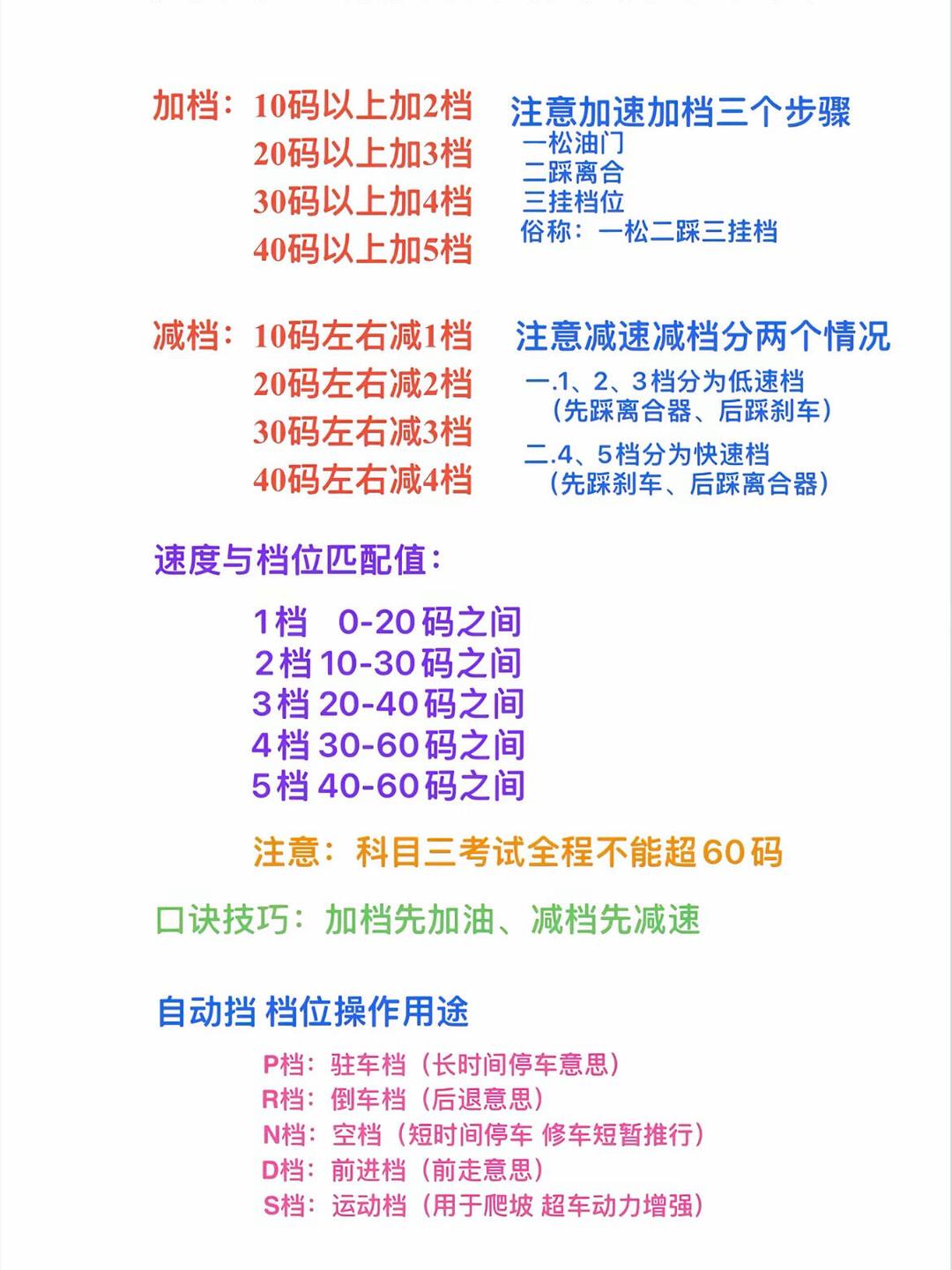 科目三加减档操作手法视频教程