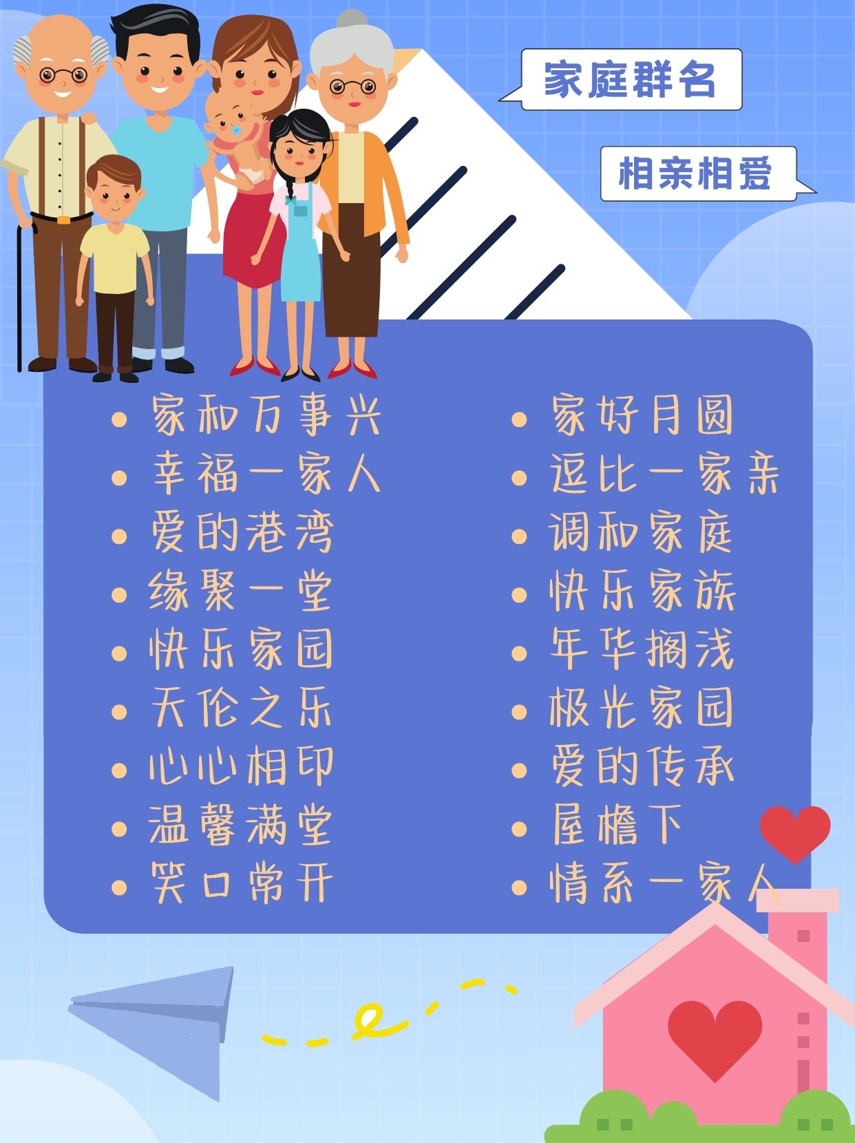 家庭微信群搞笑名称大全
