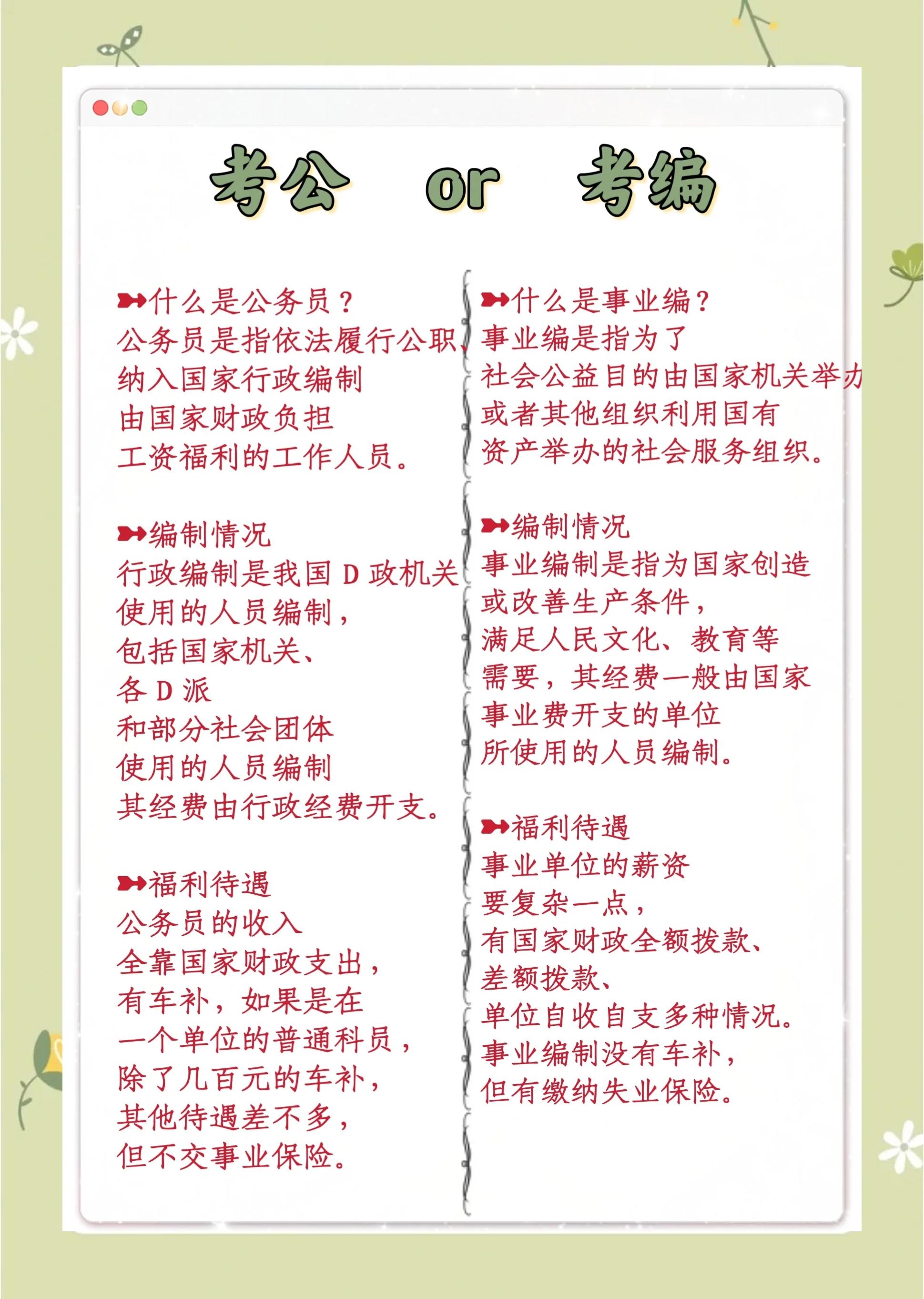 事业编与公务员区别在哪