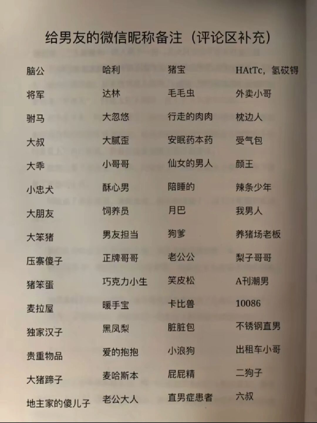 老公好听的备注名