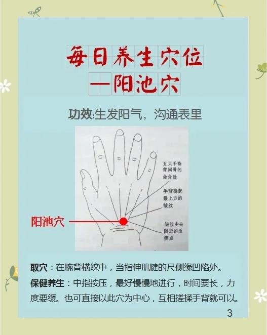 阳池准确位置怎么找