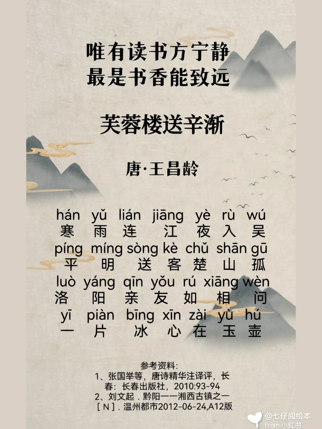 芙蓉楼送辛渐 的诗意