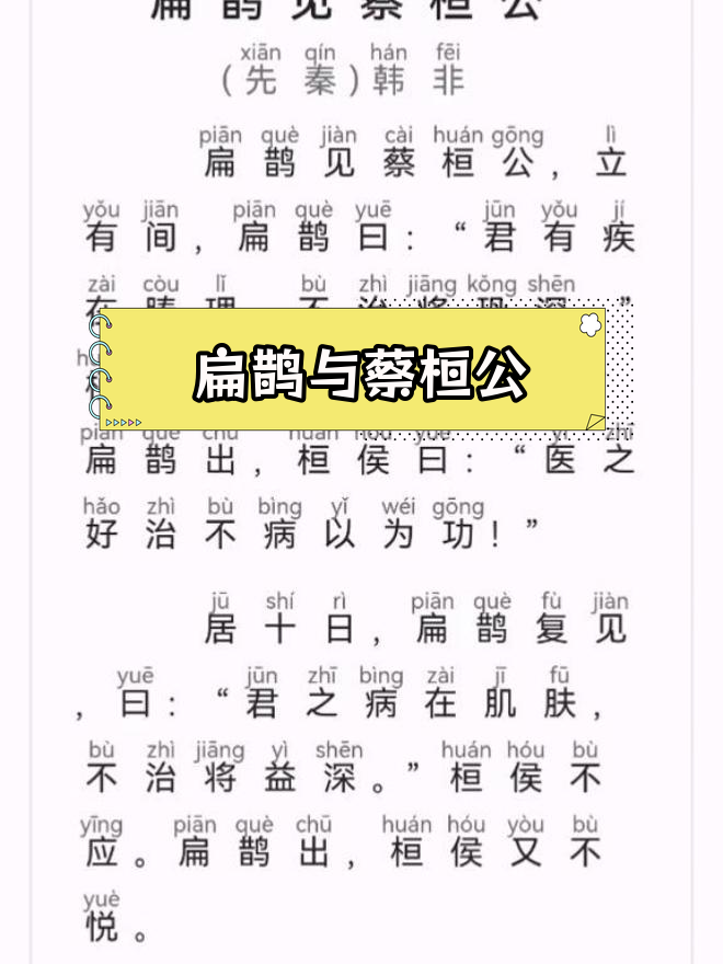 扁鹊治病是什么故事是寓言故事吗对吗