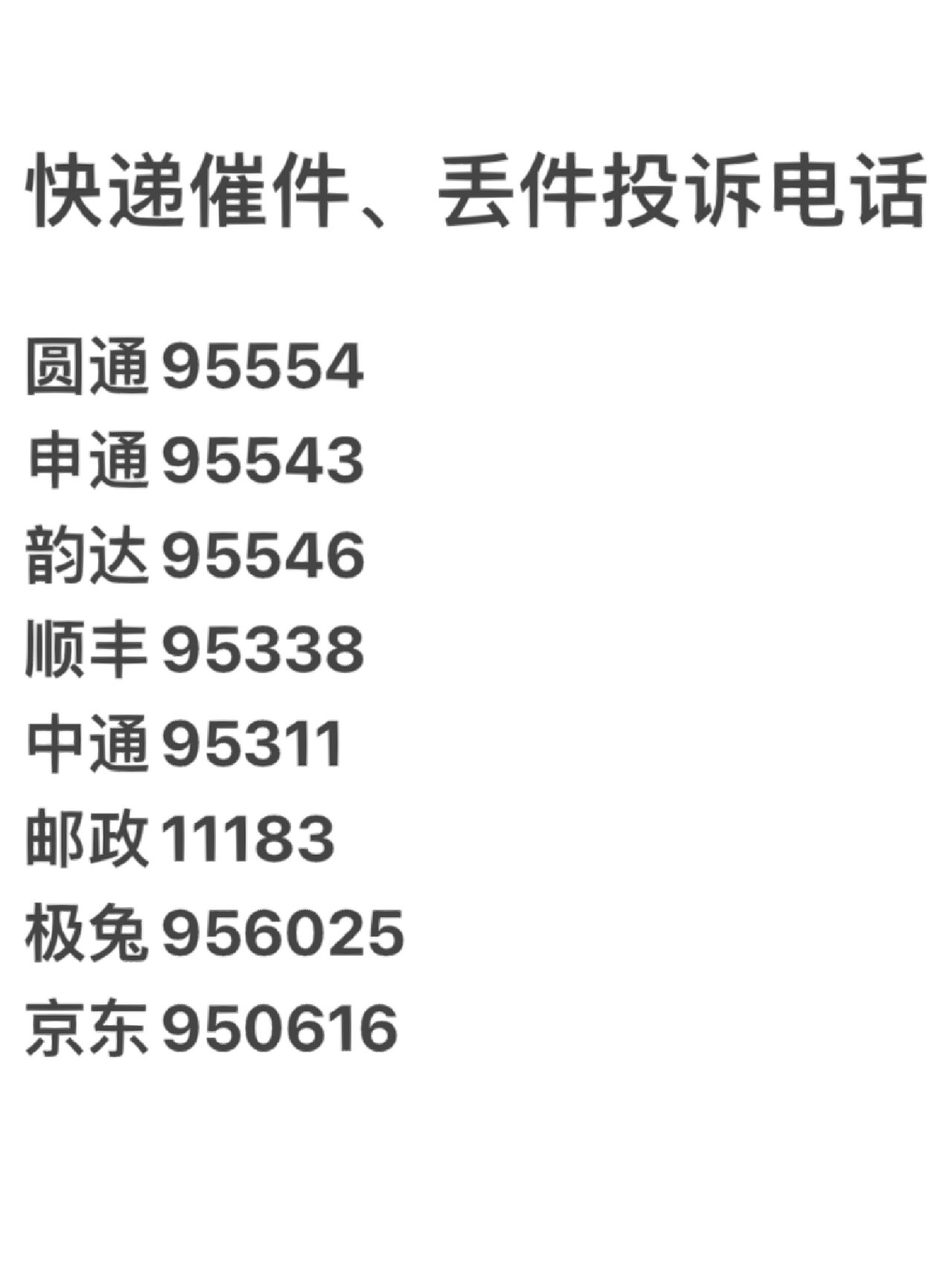 投诉快递公司打那个电话?