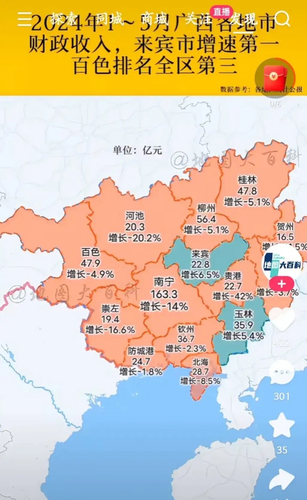 广西地级市有哪些城市名称和地名
