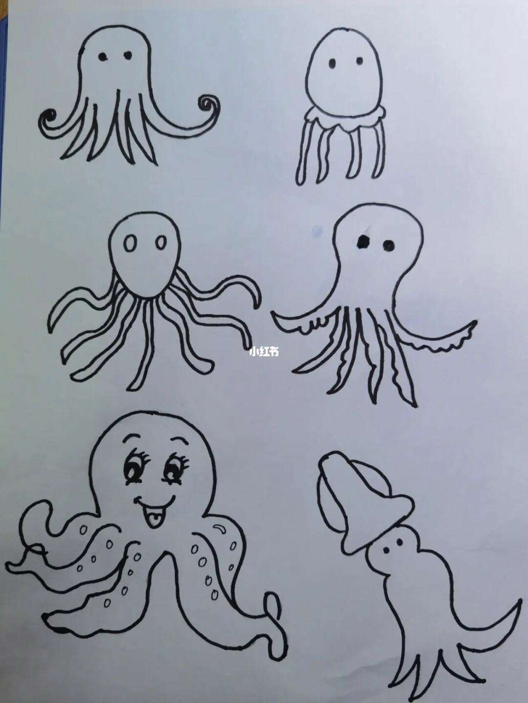 怎样画章鱼简笔画