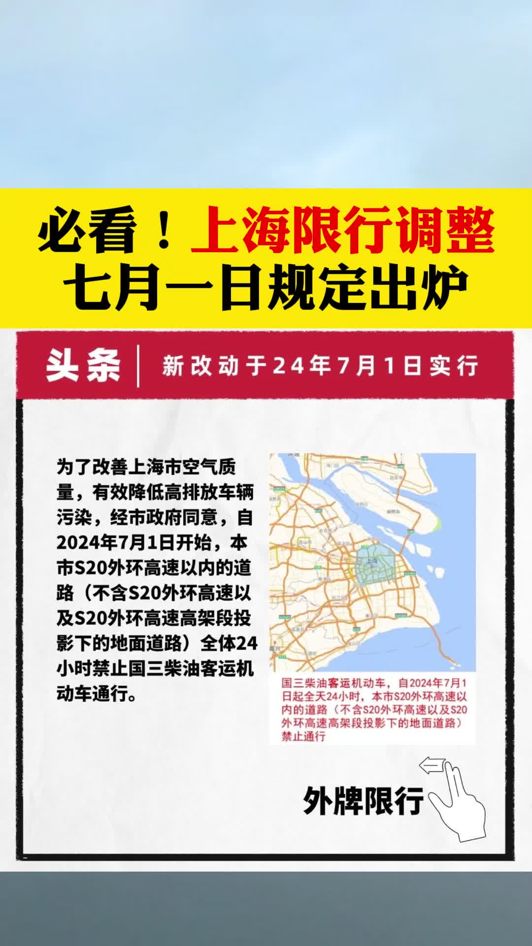 上海外地车牌号限行规定