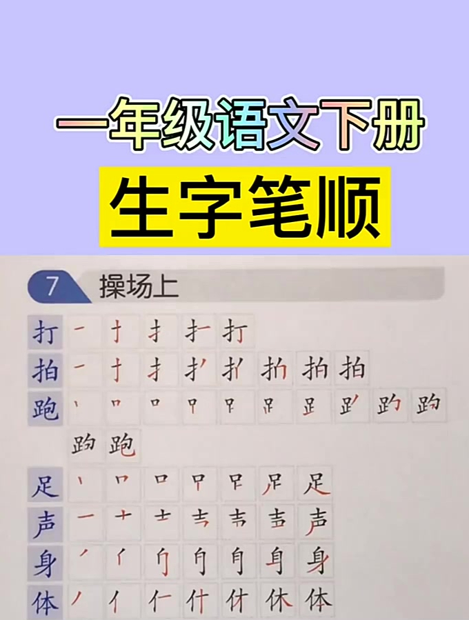 生的笔顺正确写法田字格