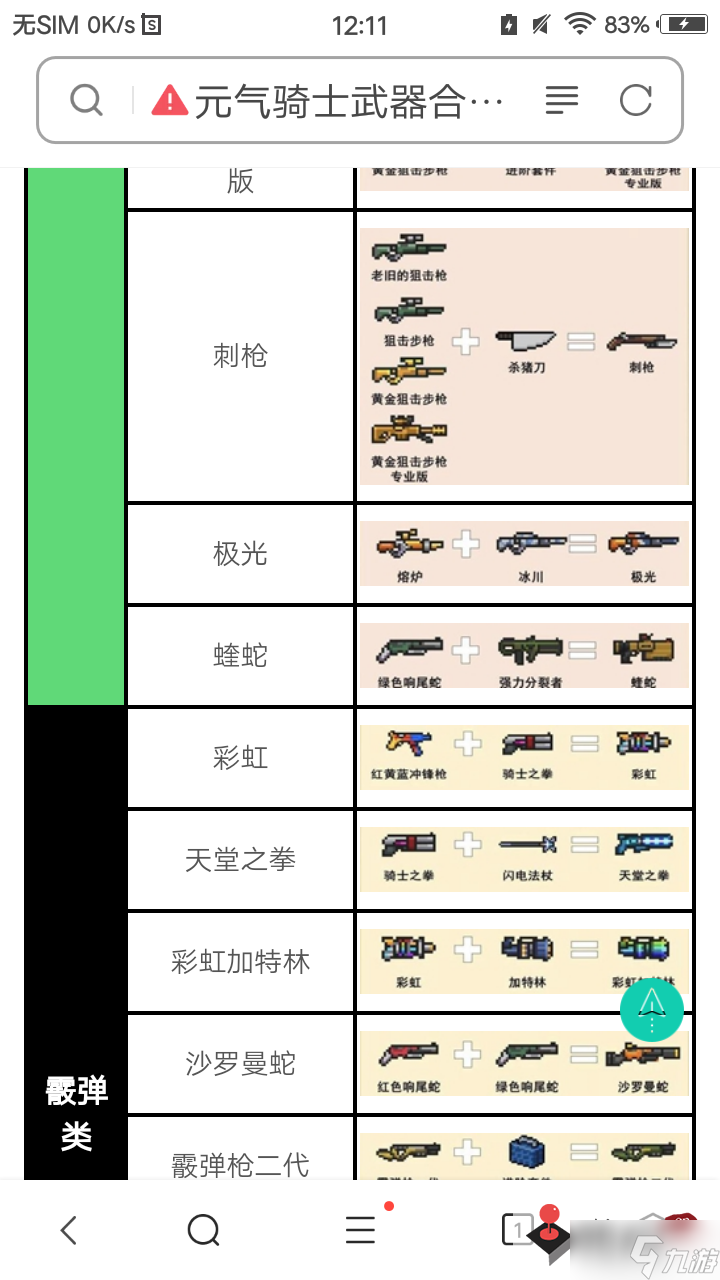 元气骑士武器图鉴在哪看