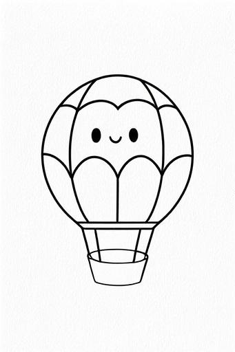 热气球,简笔画