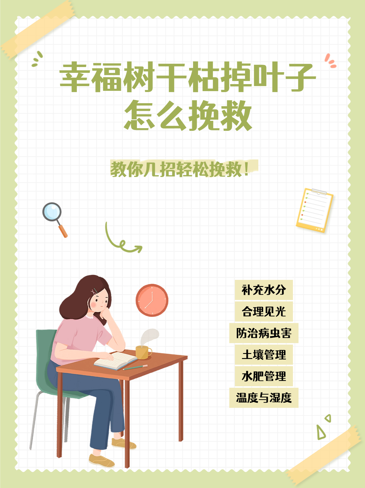 幸福树浇水七句口诀