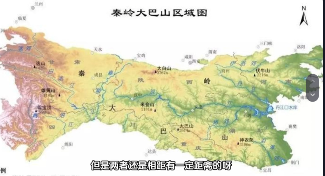 秦岭在地图上的位置图片