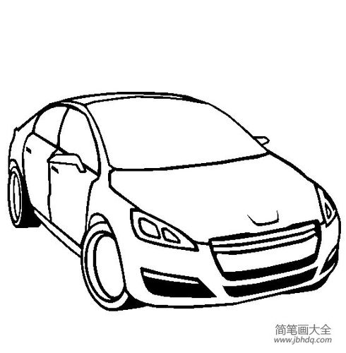 如何画小汽车简笔画步骤