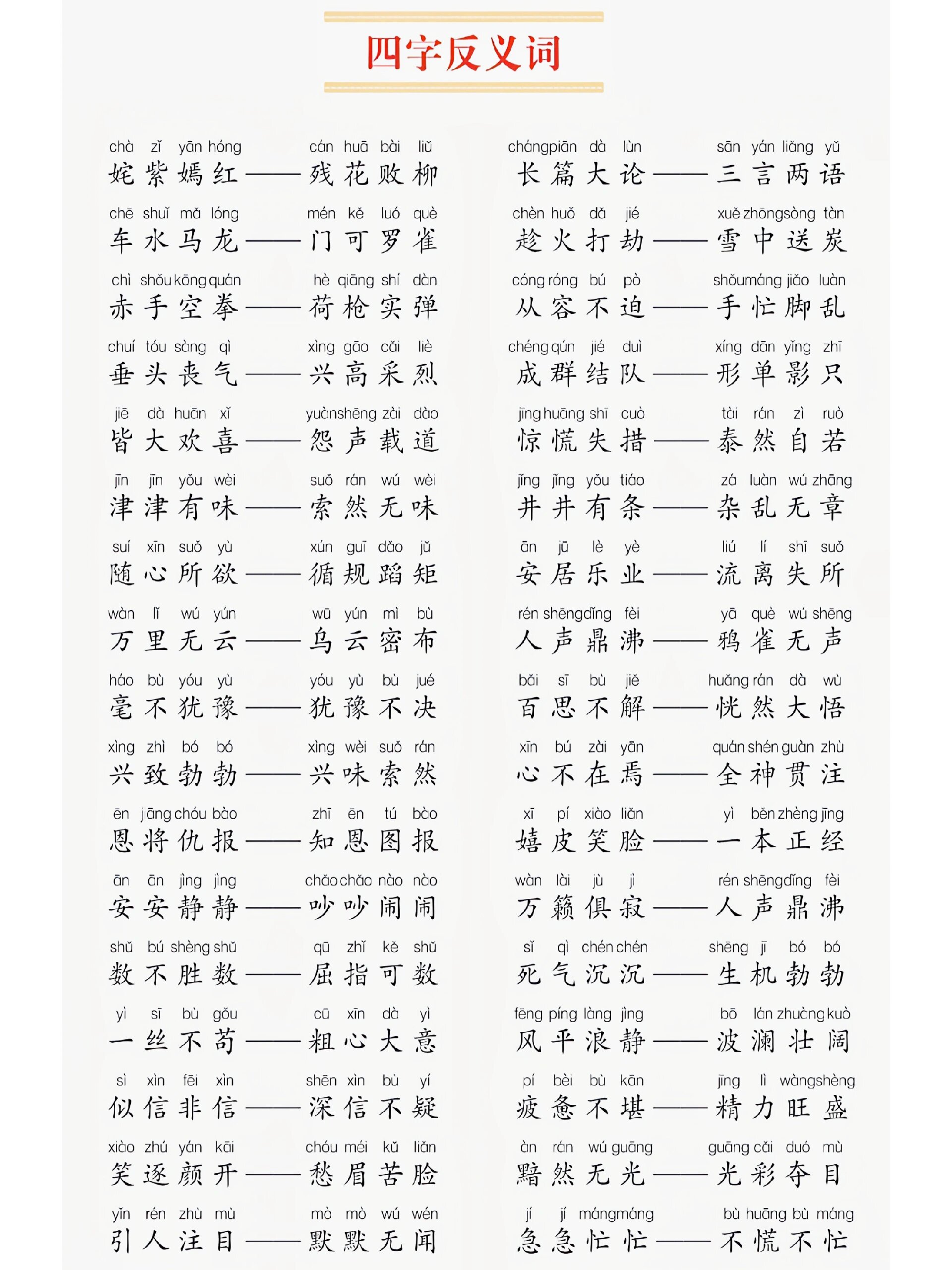 小心翼翼的反义词是什么最佳答案