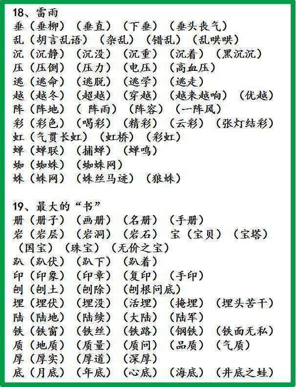 棉的组词有哪些呢一年级