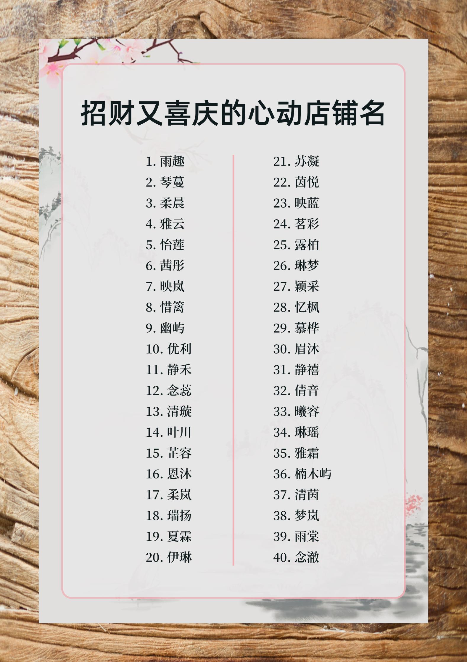 好听又聚财的名字大全