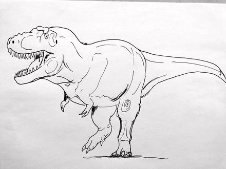 霸王龙简笔画 教程