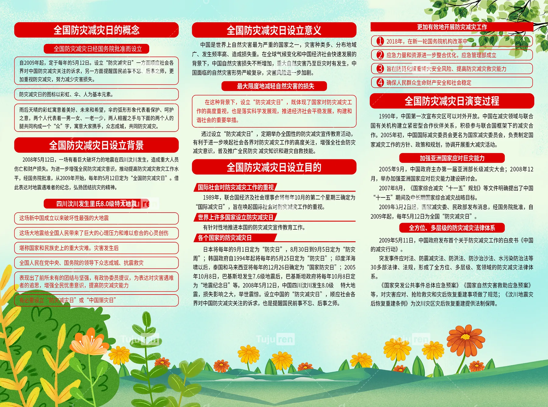 防灾减灾宣传活动内容