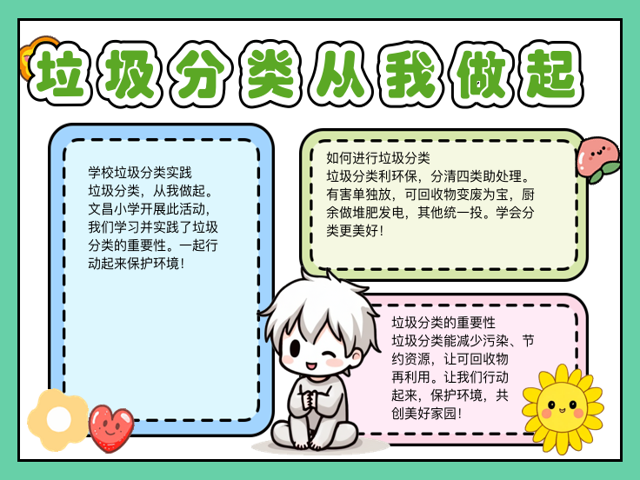 垃圾分类从我做起 内容