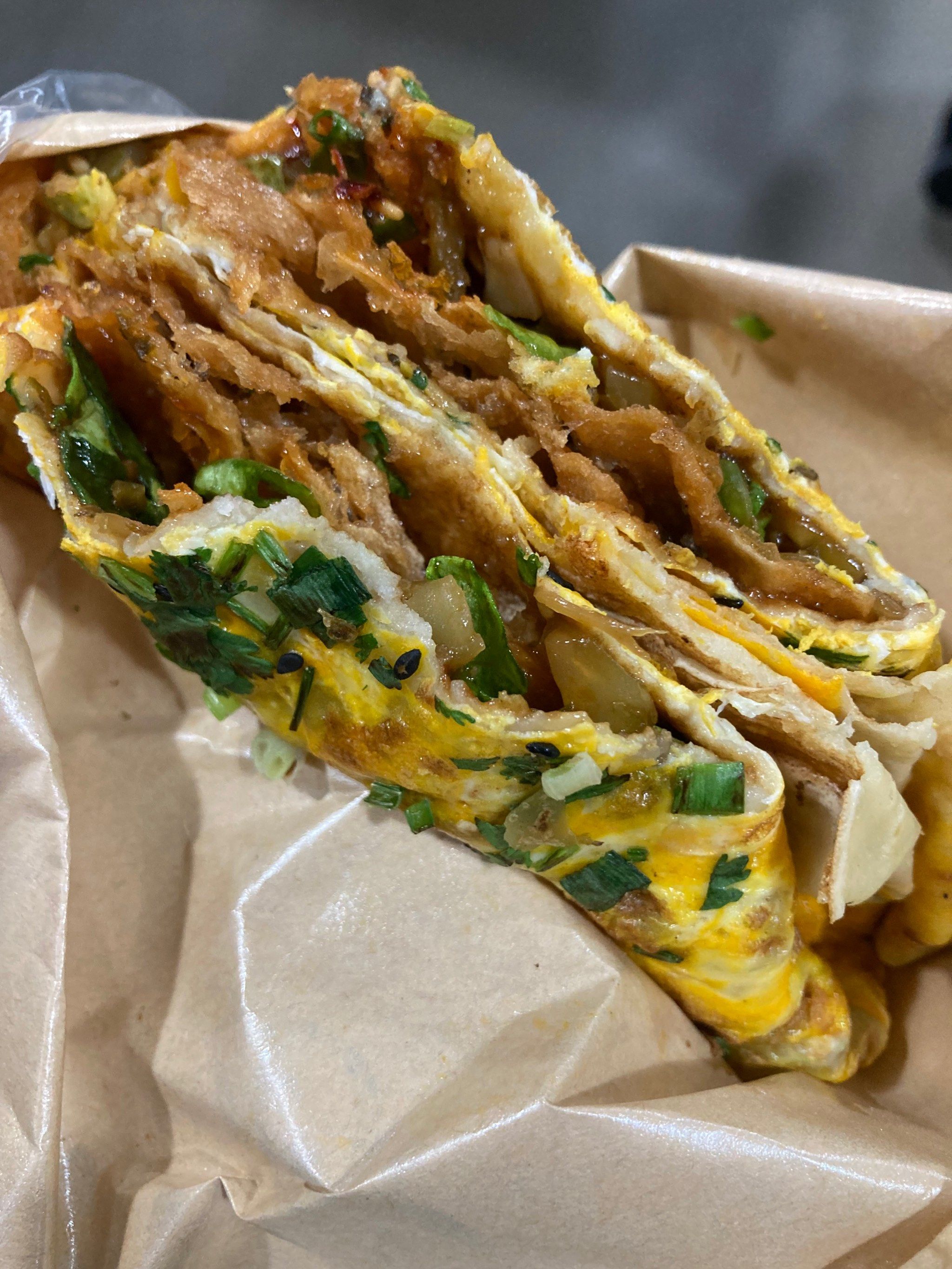 马齿菜鸡蛋煎饼怎么做