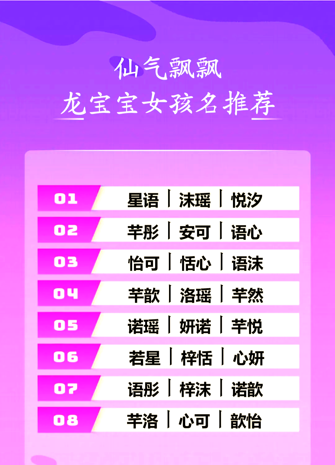 适合蛇年女宝宝的名字