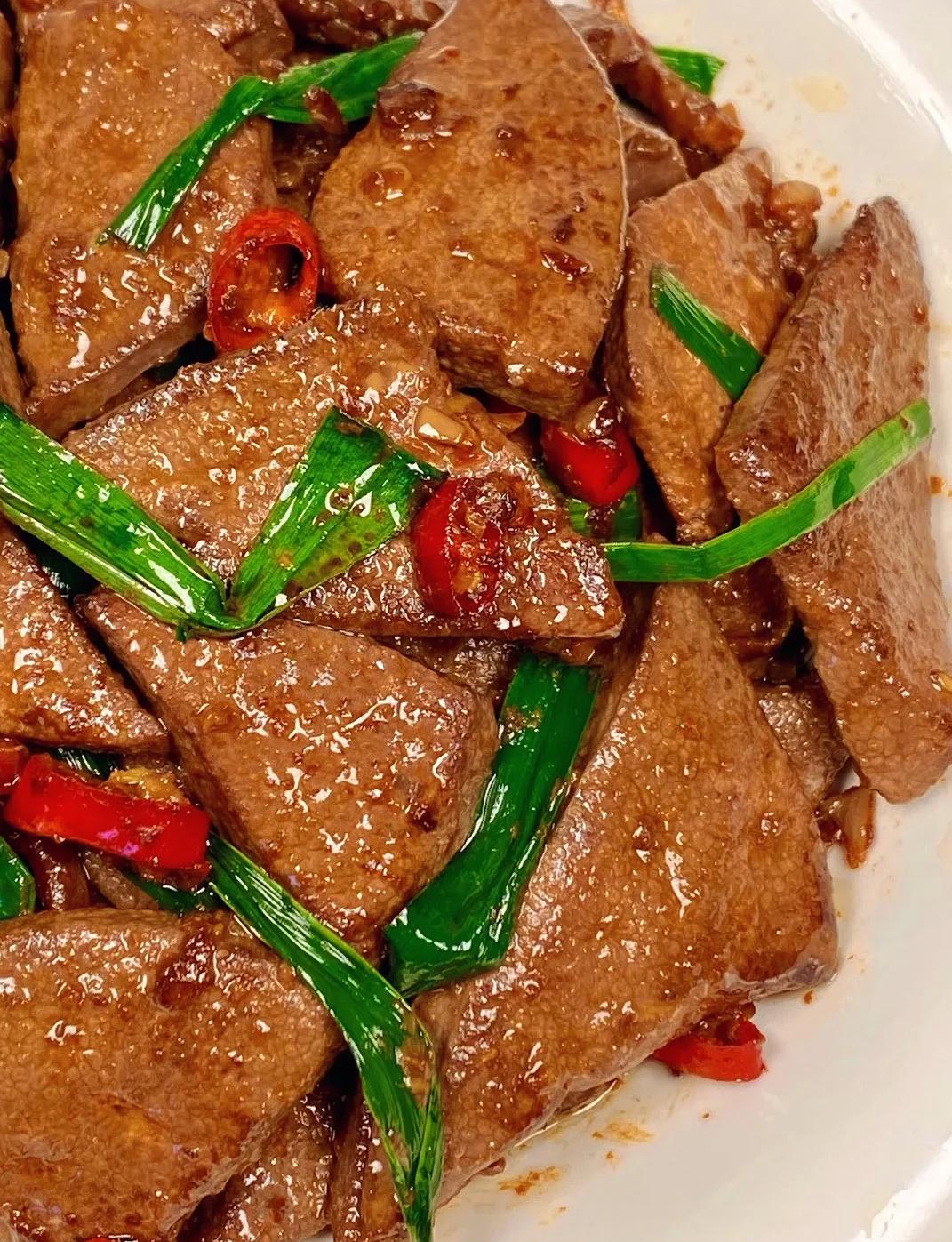 熟猪肝怎么炒好吃简单