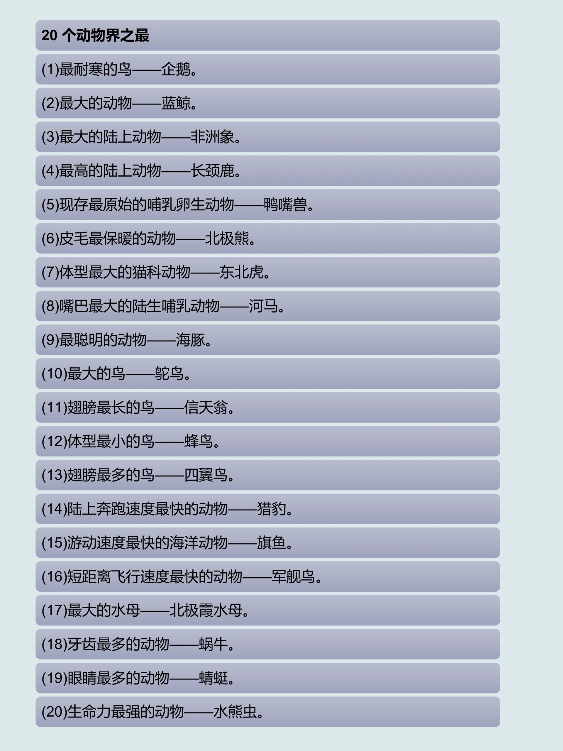 关于动物的资料有哪些?