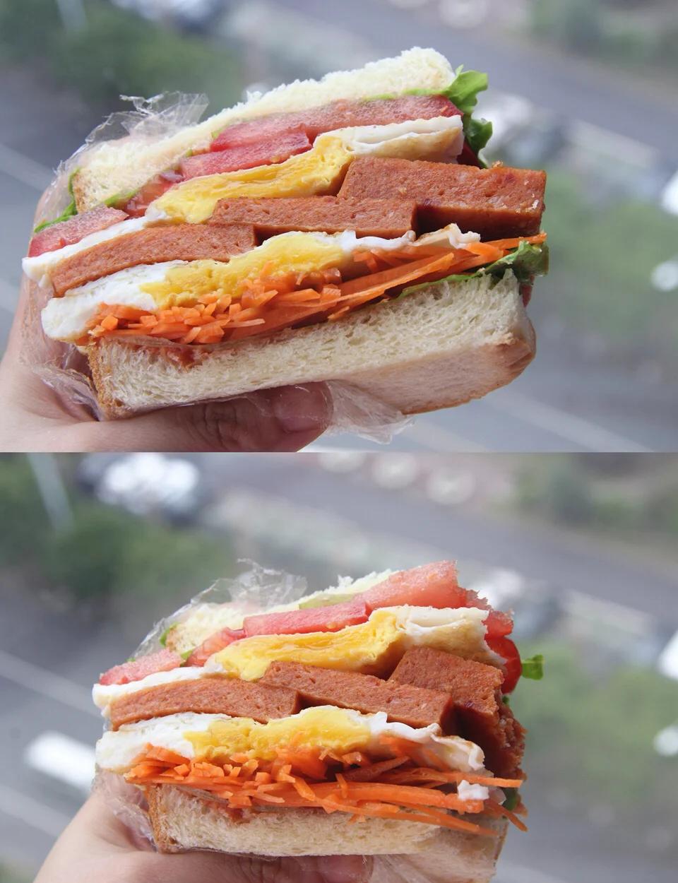 鸡蛋火腿三明治的做法大全