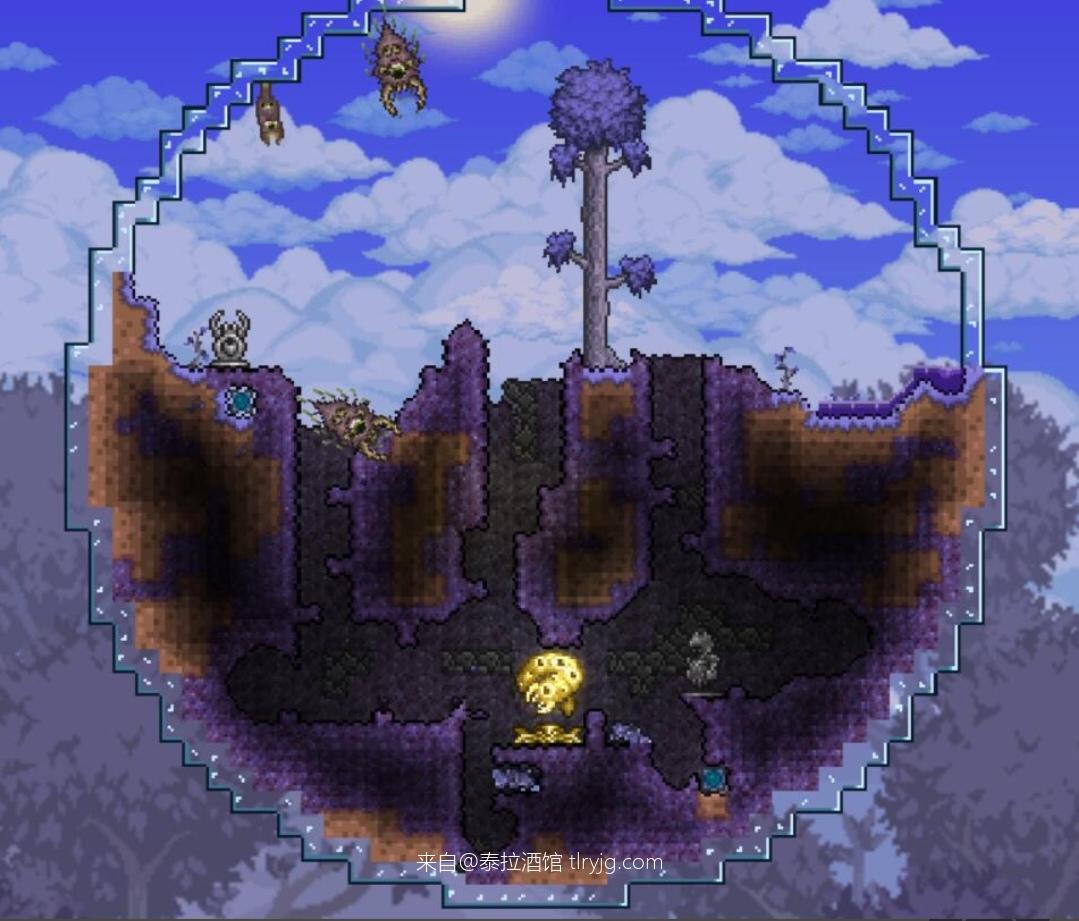 泰拉瑞亚恶魔祭坛的位置