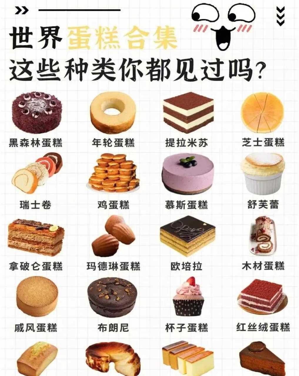 蛋糕的所有种类